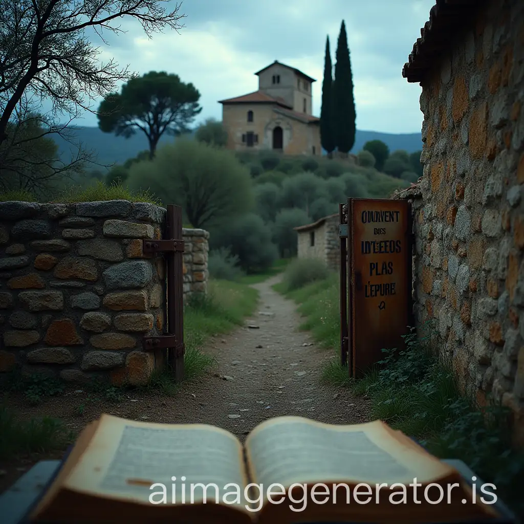 Mysterious-Scene-of-OldAI-Art-Prompt-Expansion-Chapel-and-Orphanage-on-a-Hill-at-Twilight