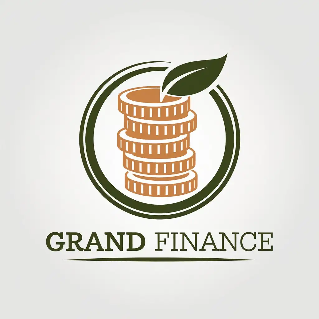 a vector logo design,with the text "Grand finance", main symbol:Finances,Moderate,be used in Finance industry,clear background