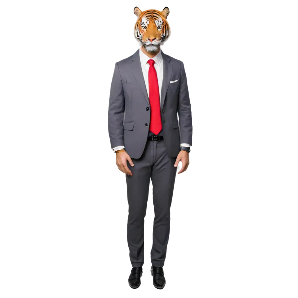 Professional-Office-Suit-with-Tiger-Head-PNG-Unique-and-Striking-Visual-Asset