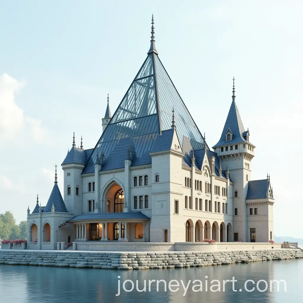 Parametric-European-Castle-with-Triangular-Facade-and-Glass-Roof