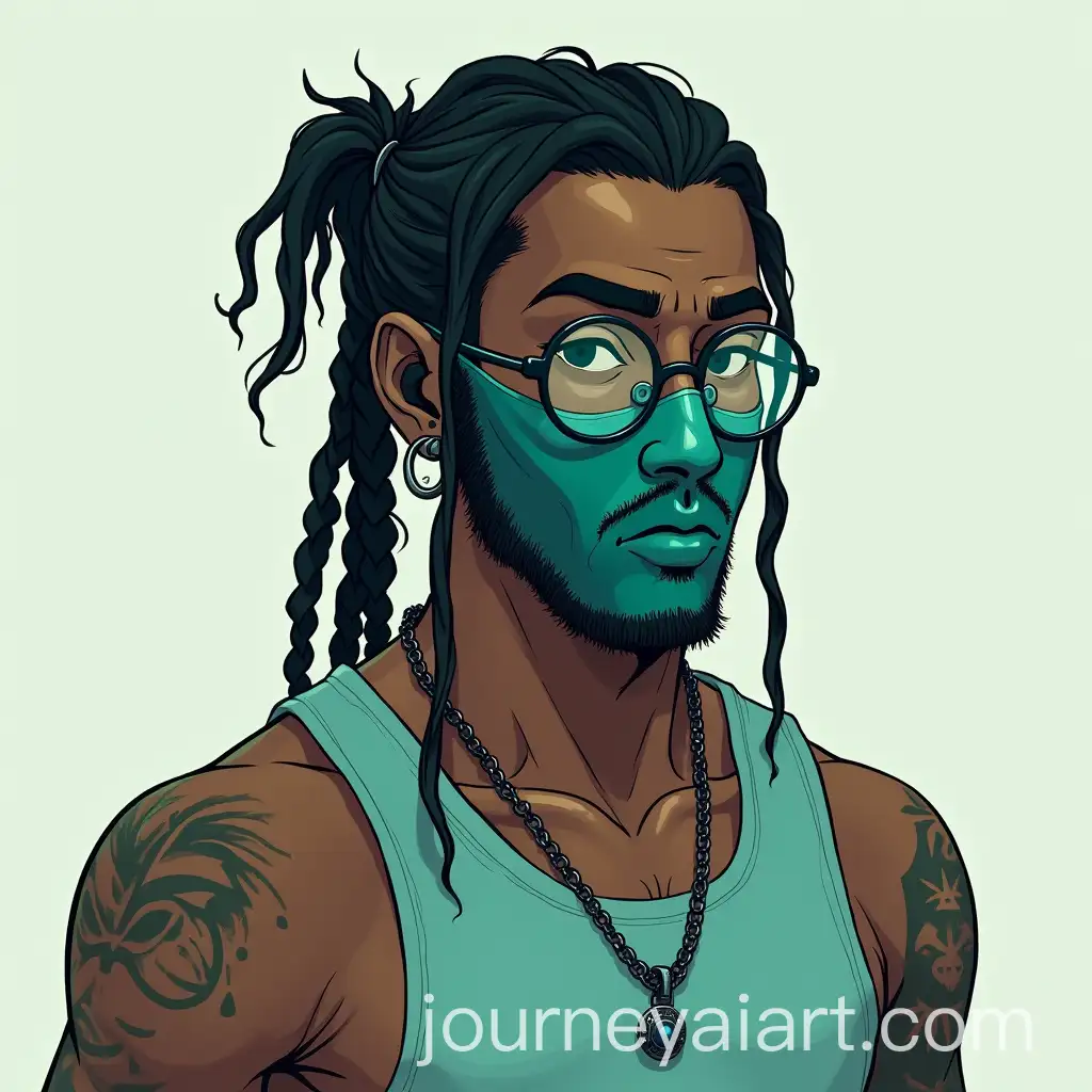 MixedRace-Outlaw-with-Braids-and-Engineer-Glasses-in-Science-Fiction-Fantasy-Thriller