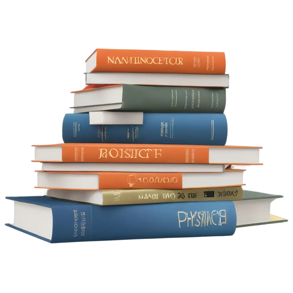 Pile-of-Physics-Books-PNG-Image-for-Educational-and-Scientific-Use