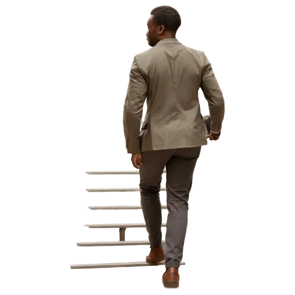 African-Man-Walking-Up-Stairs-Back-View-PNG-Image-for-Clear-and-Crisp-Visual-Representation