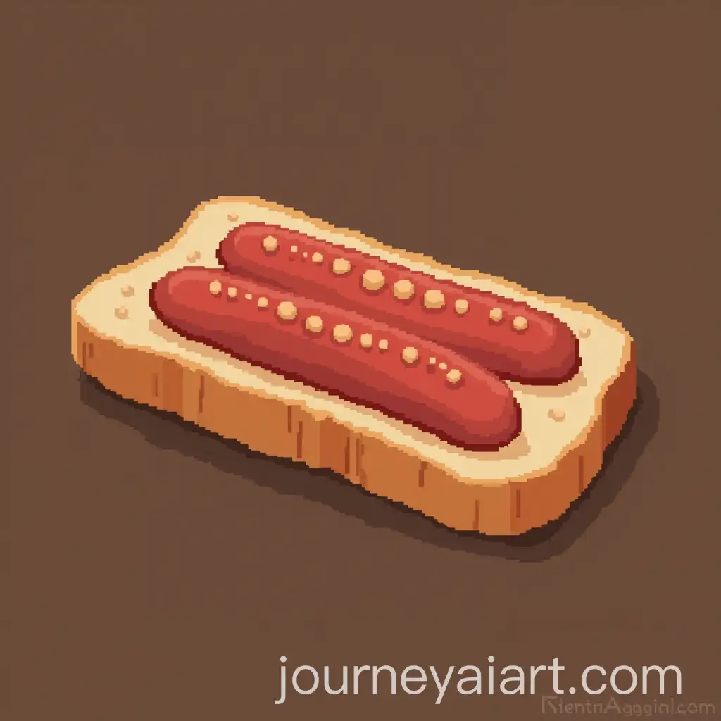 Thinly-Sliced-Sausages-in-Bread-2D-Minimalist-Logo