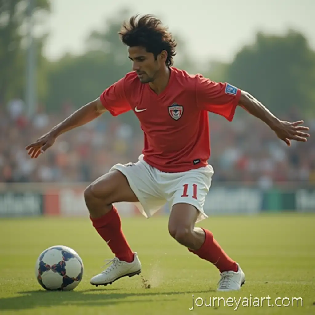 Shah-Rukh-Khan-Playing-Football-on-a-Sunny-Field