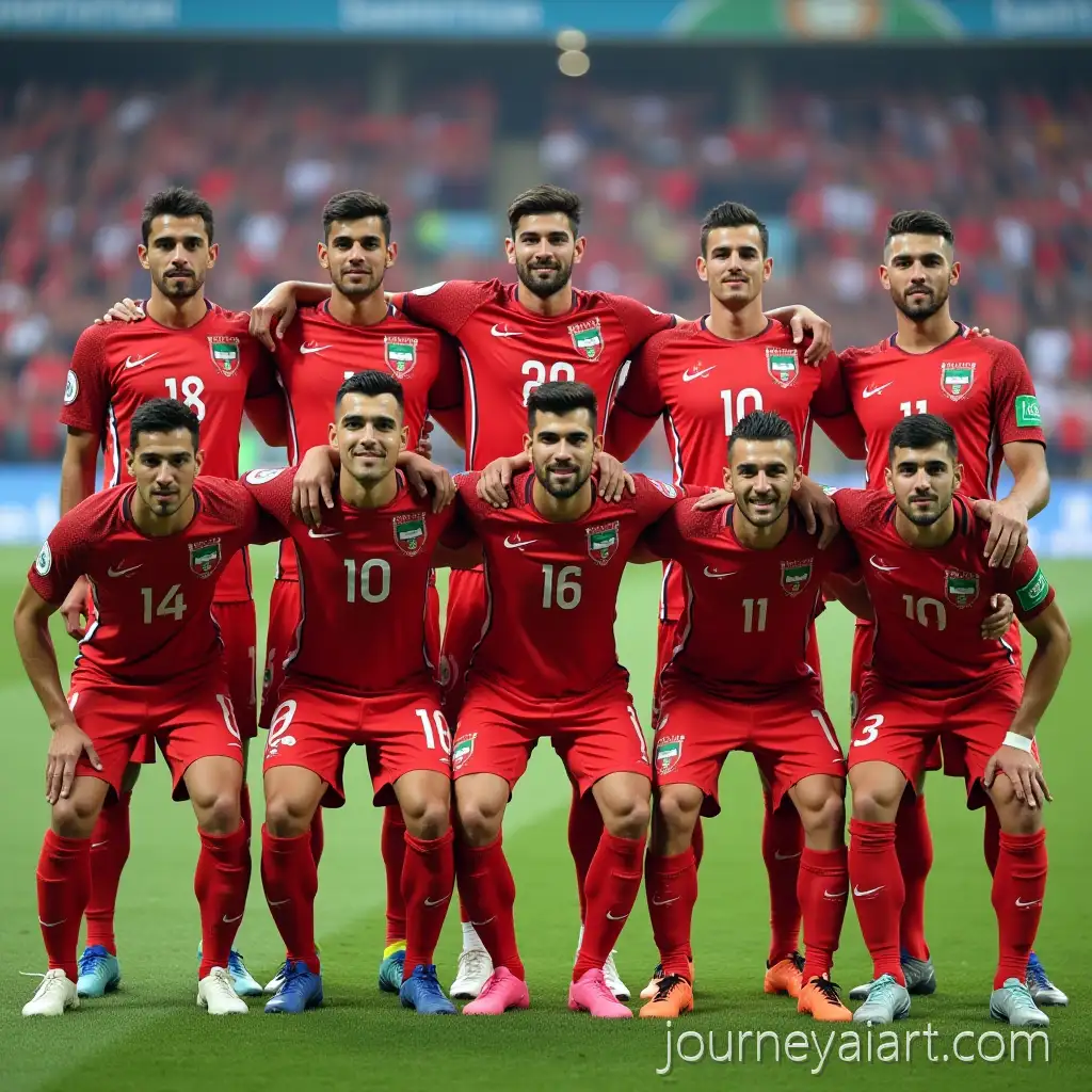 Syrian-National-Football-Team-Celebrating-Victory-with-Congratulations-in-Arabic