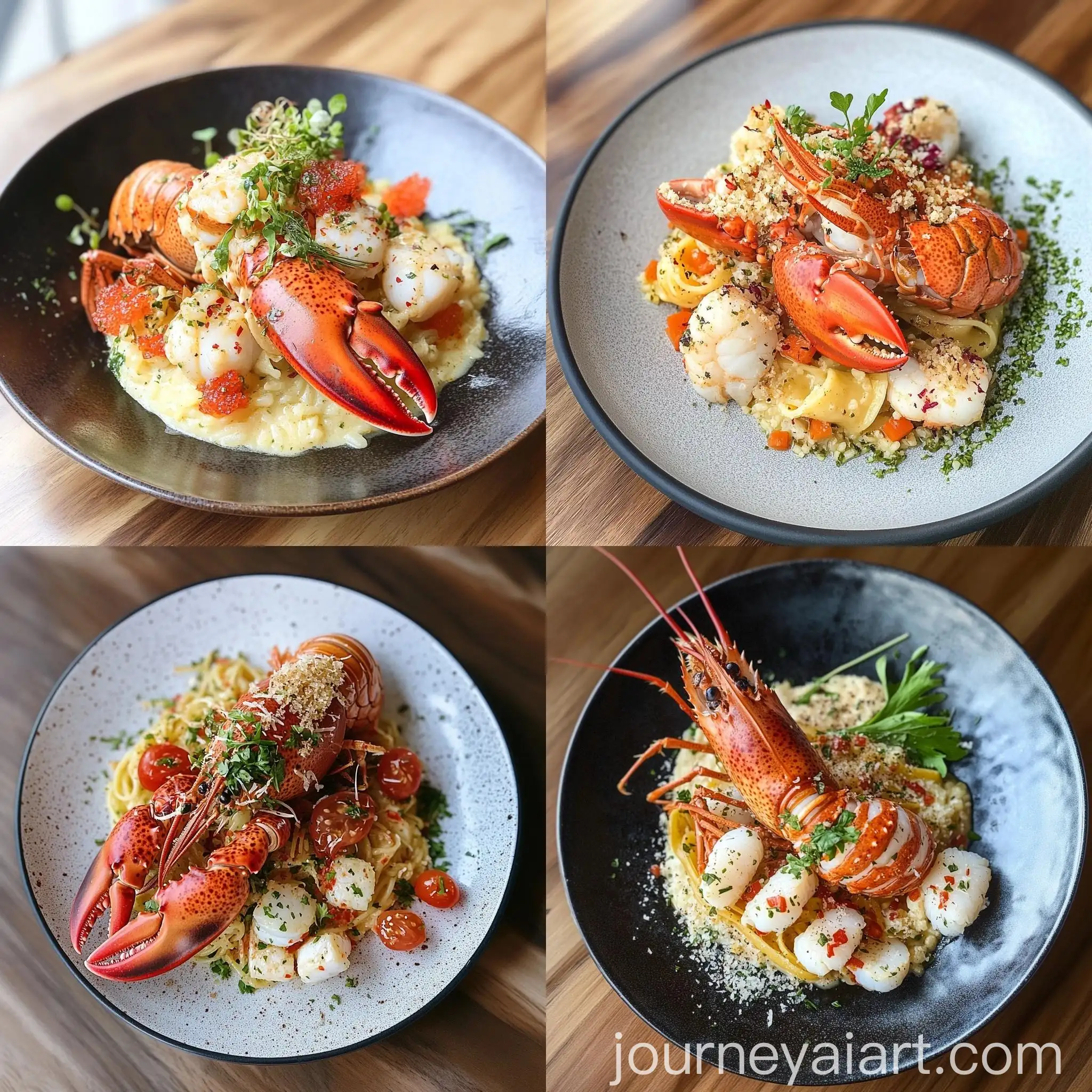 Seafood-Delights-for-Mothers-Day-Lobster-Pasta-Risotto-Scallop-Salad-and-Salmon-Ceviche