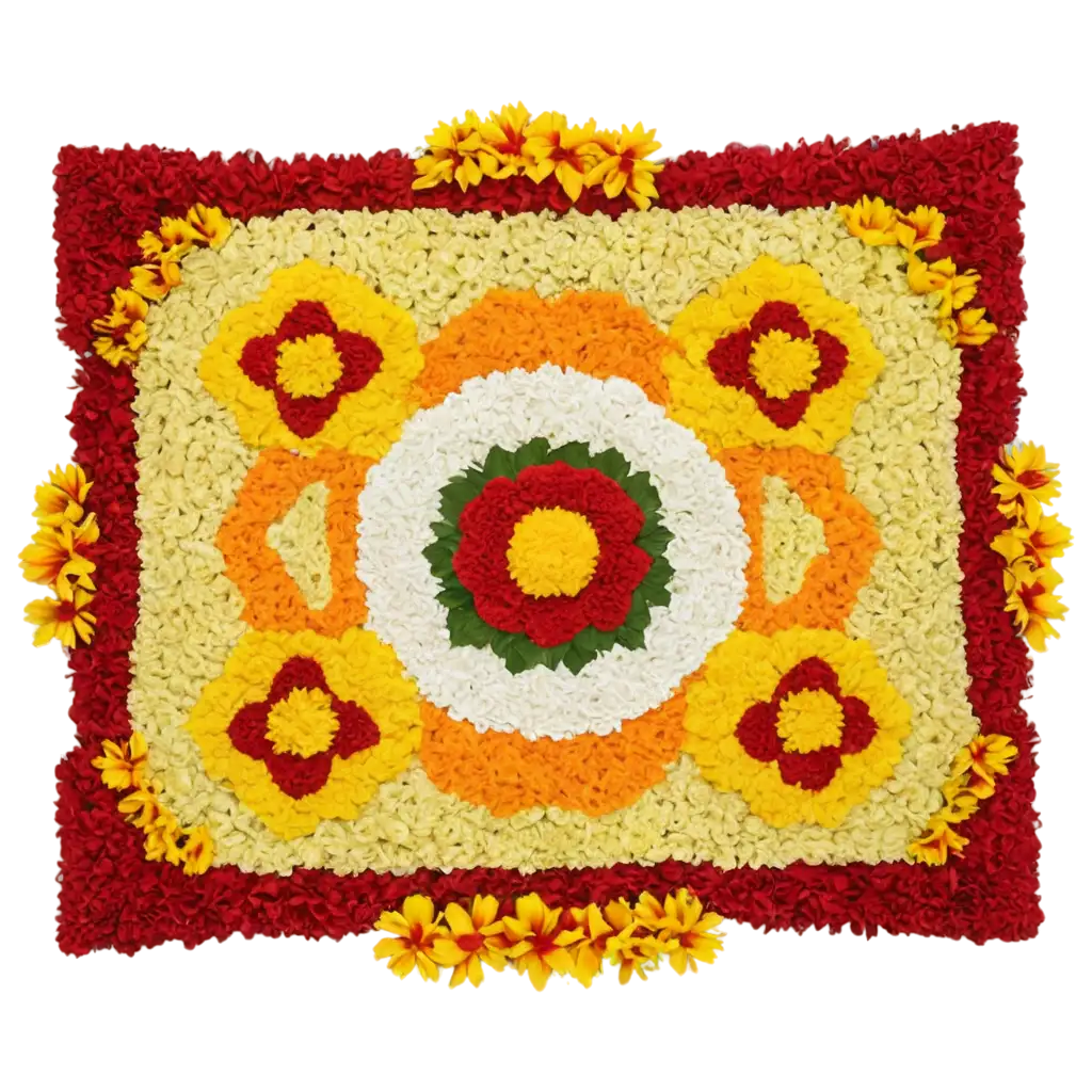 PNG-Image-of-Onam-Pookalam-Vibrant-3D-Floral-Arrangement