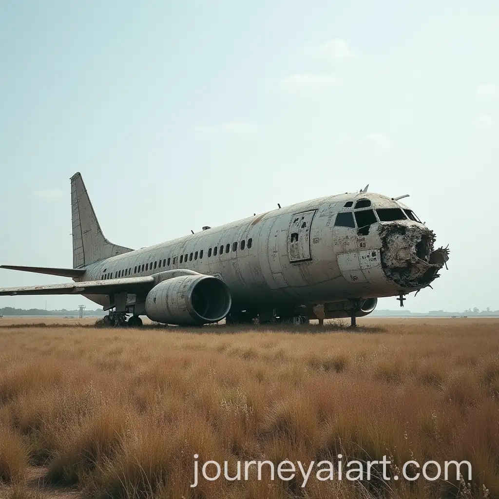 Abandoned-Tattered-Plane-on-Large-Field