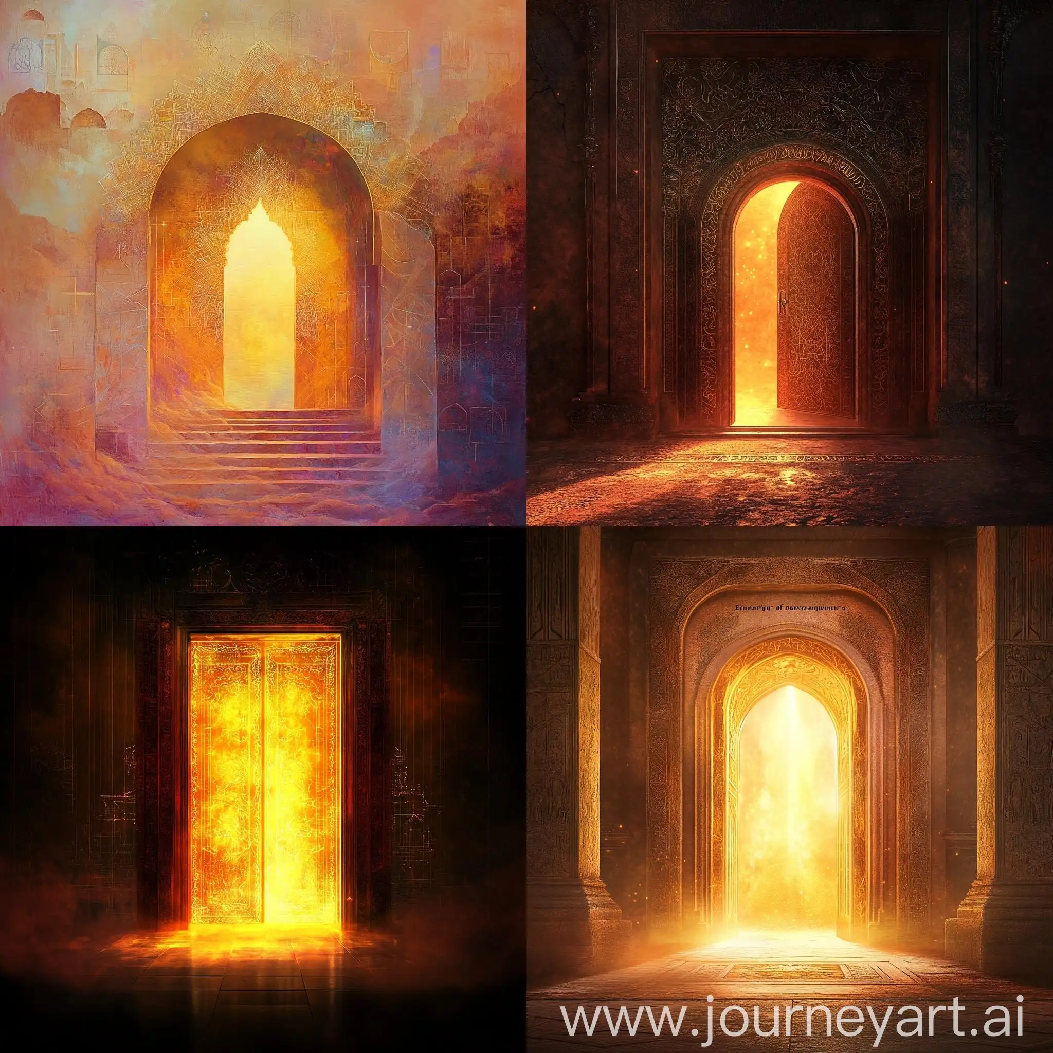 Mystical-Doorway-Bathed-in-Golden-Light-and-Ethereal-Symbols