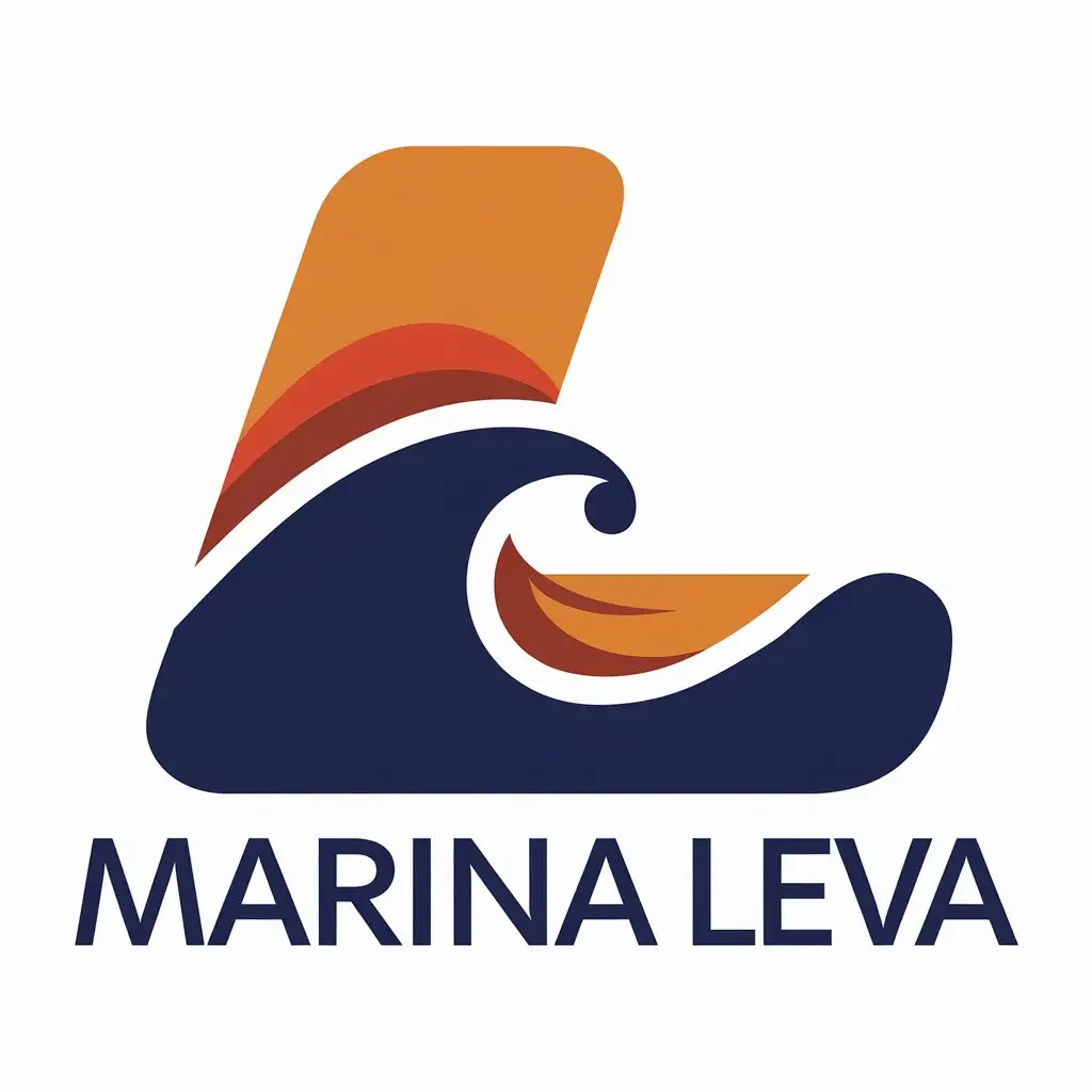 a vector logo design,with the text "Marina Leva", main symbol:Lev,Moderate,be used in Travel industry,clear background