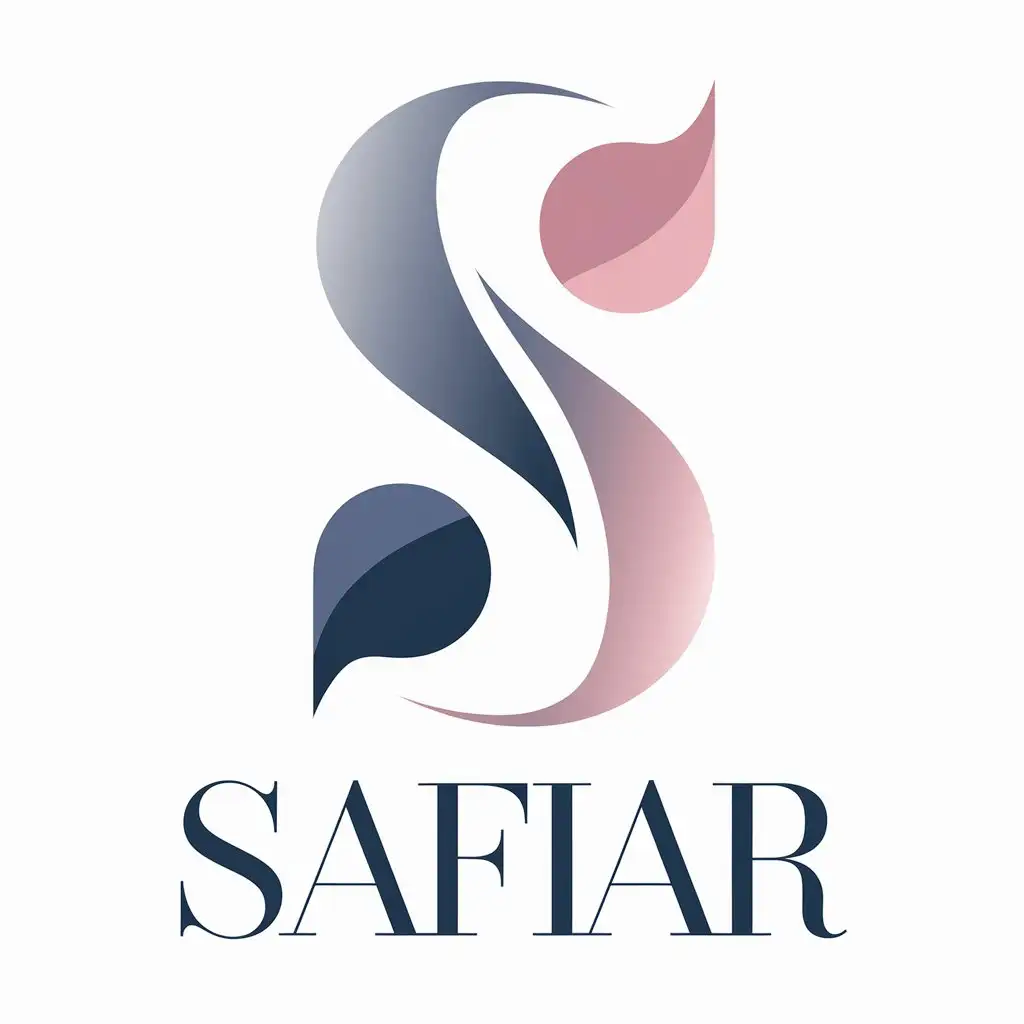 LOGO Design for Safiar Modern S Symbol for Beauty Spa Industry with Clear Background