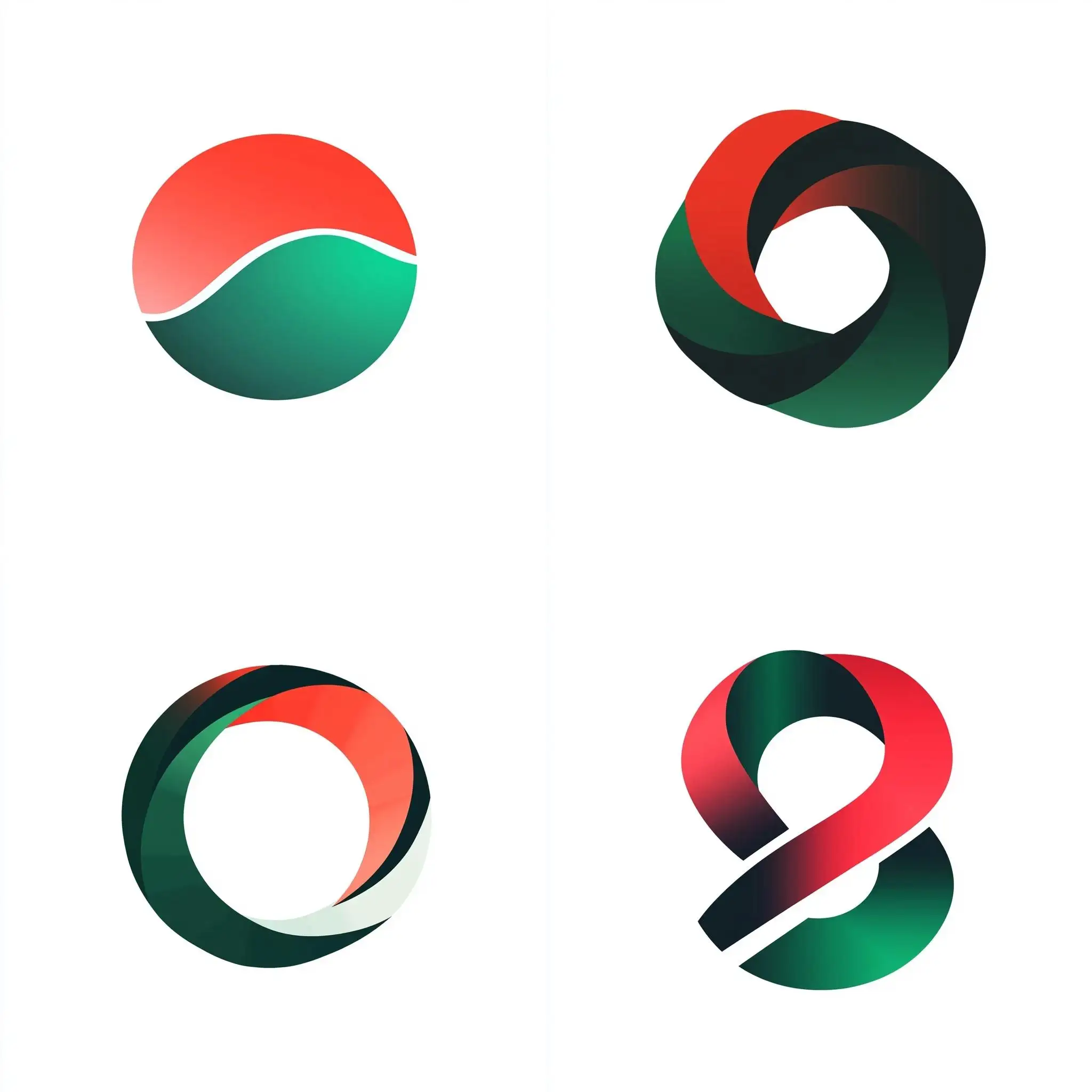 Minimalist-and-Abstract-Modern-Design-Logo-in-Green-and-Red