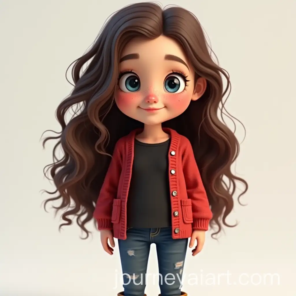 10YearOld-Girl-with-Curly-Hair-and-Freckles-in-3D-Style