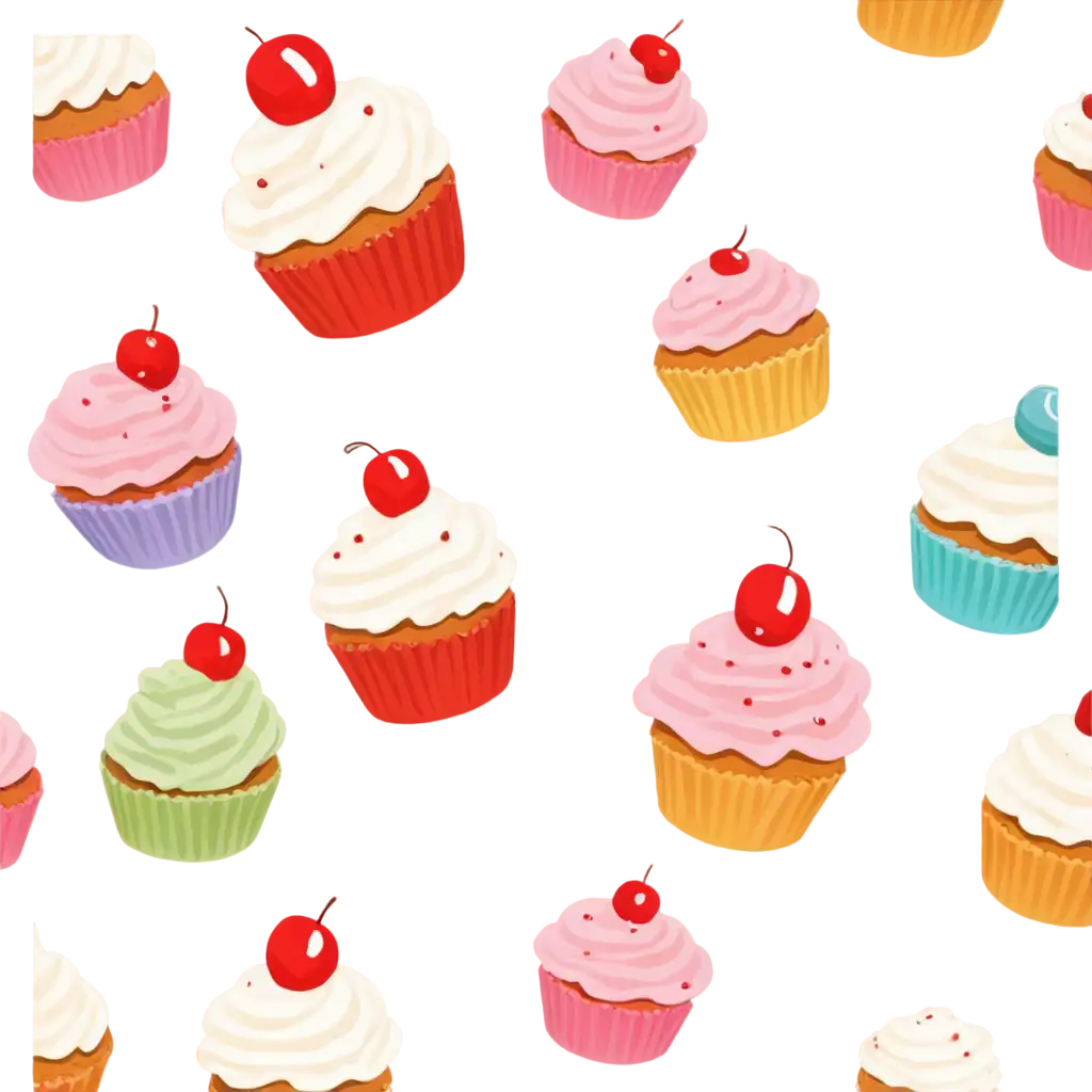 horizontal cartoon cake background with cakes n cakes should be at sides only