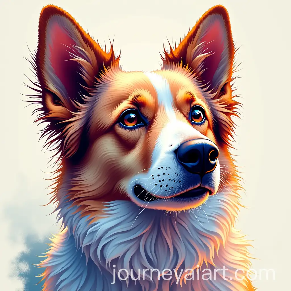 Coloring-a-Dog-by-Numbers-in-a-Vibrant-Art-Style