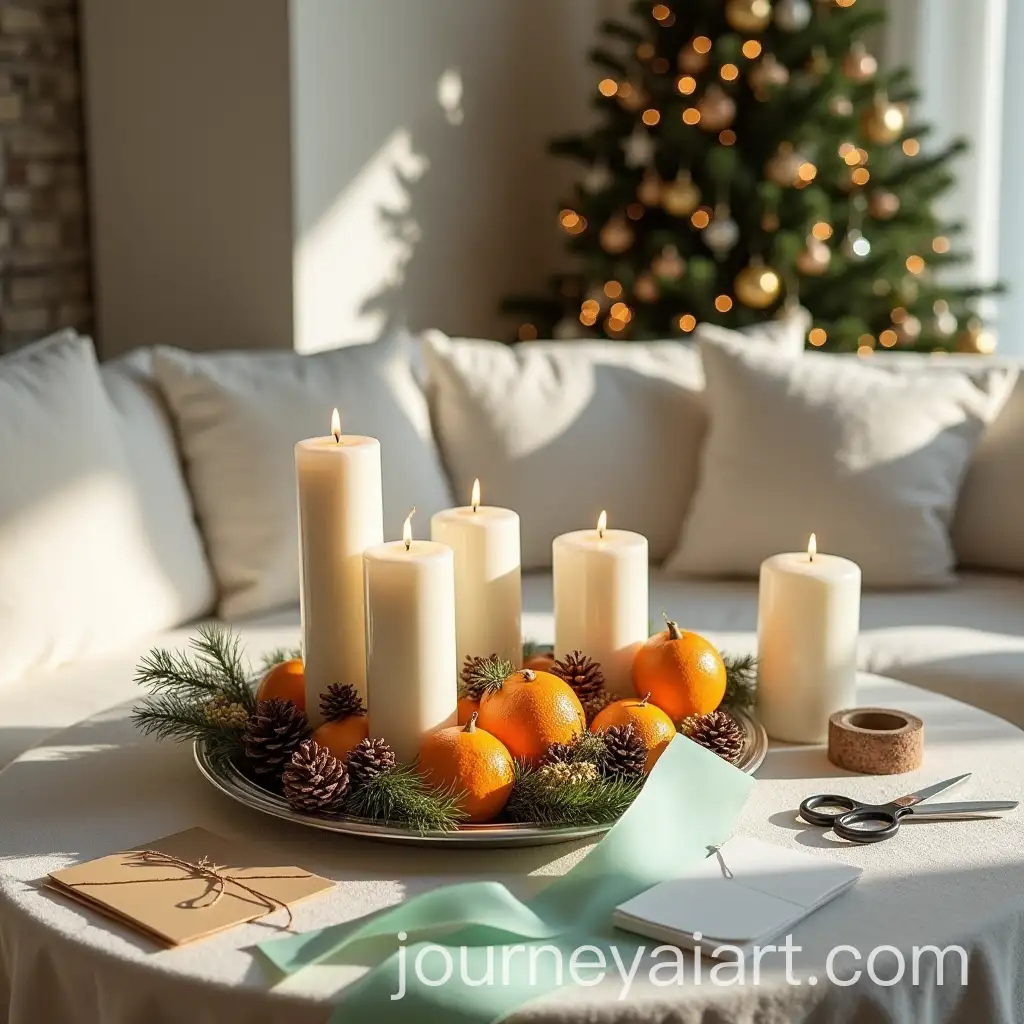 Luxurious-Spa-Living-Room-with-Christmas-Decor-and-Essential-Oils
