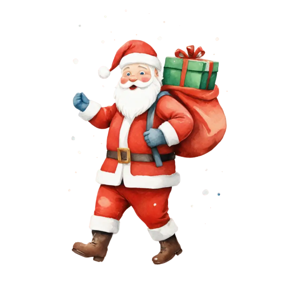 Watercolour-Style-Santa-Carrying-Gifts-PNG-A-Festive-Visual-Delight