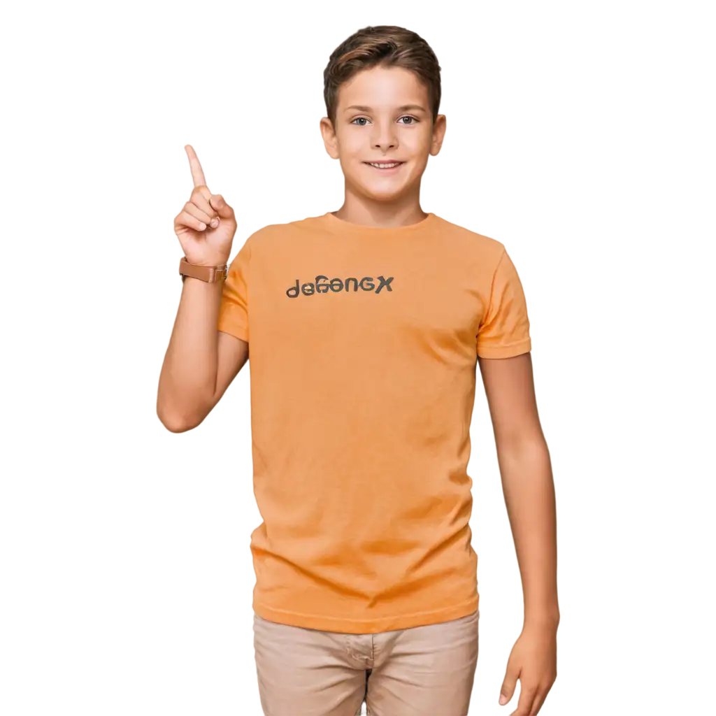 12YearOld-Cute-Boy-Pointing-Right-PNG-Image-for-Versatile-Use