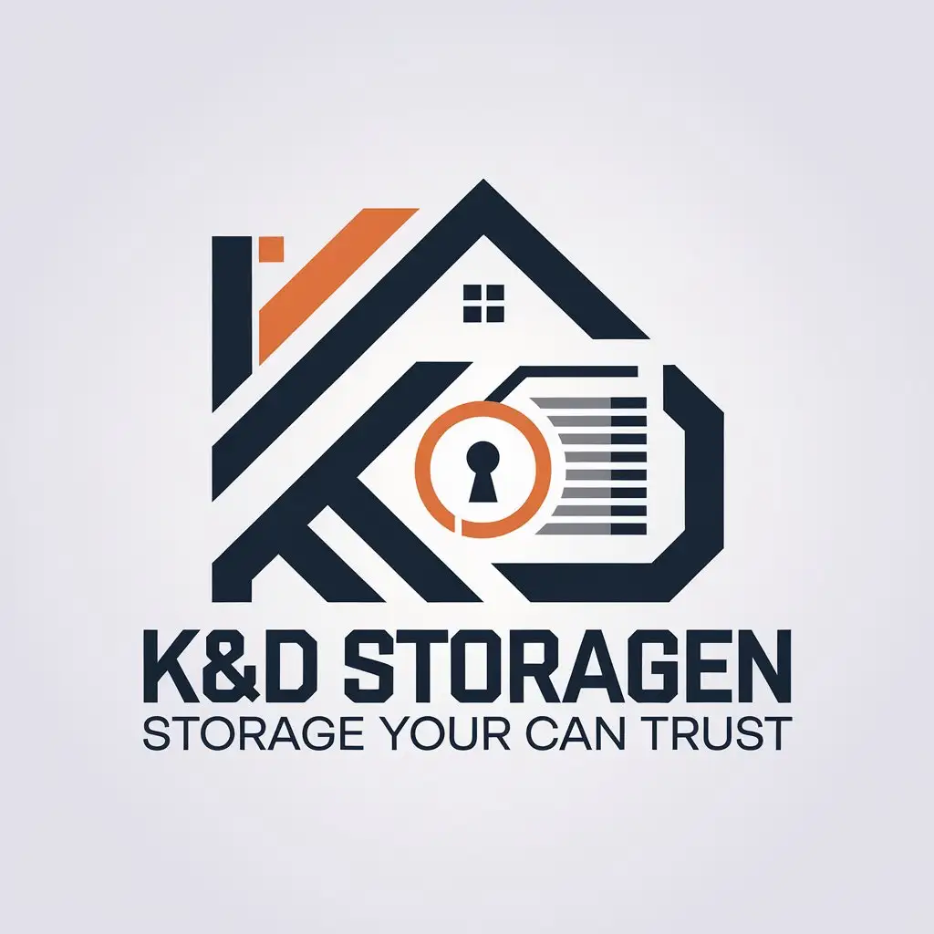 LOGO Design for KD Storage Modern and Trustworthy Vector Logo with Secure Lock Symbol