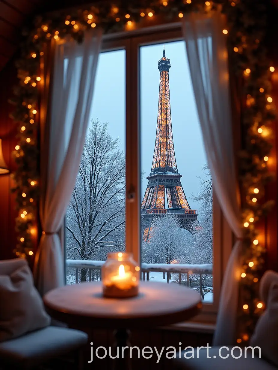 Cozy-Winter-Chalet-Company-EndofYear-Party-with-Parisian-Snow-Views