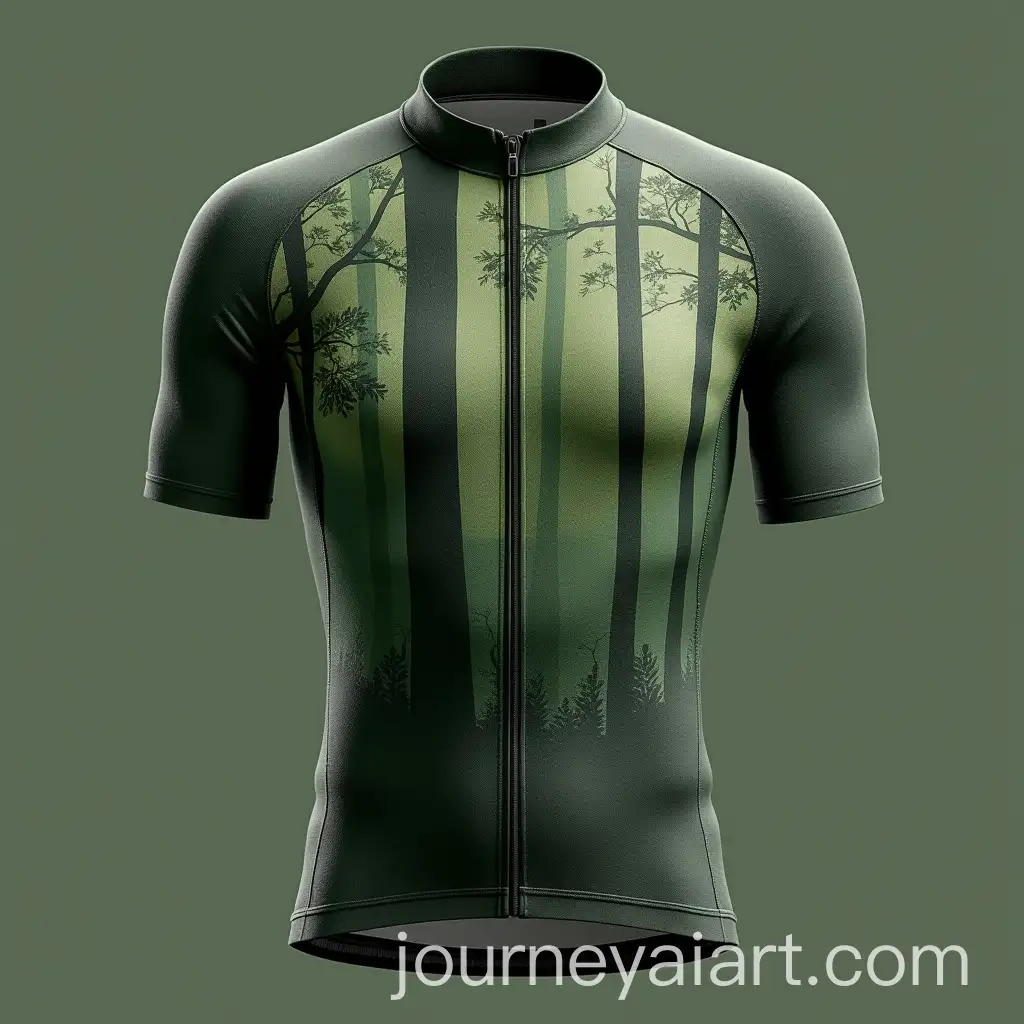 ForestThemed-Cycling-Jersey-with-Tree-Silhouettes-and-Natural-Textures
