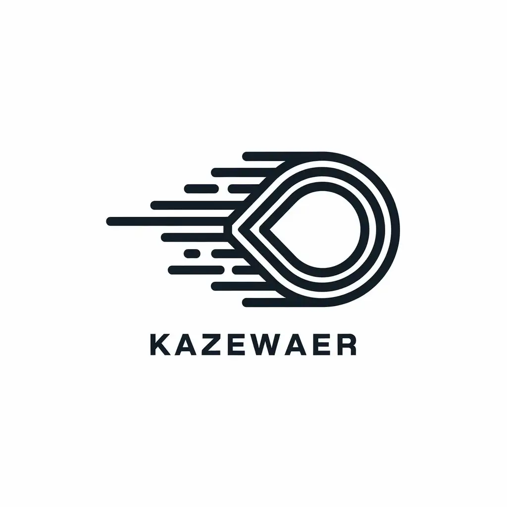 LOGO Design for Kazewaer Wind Bar with Speed Lines in Vector Style