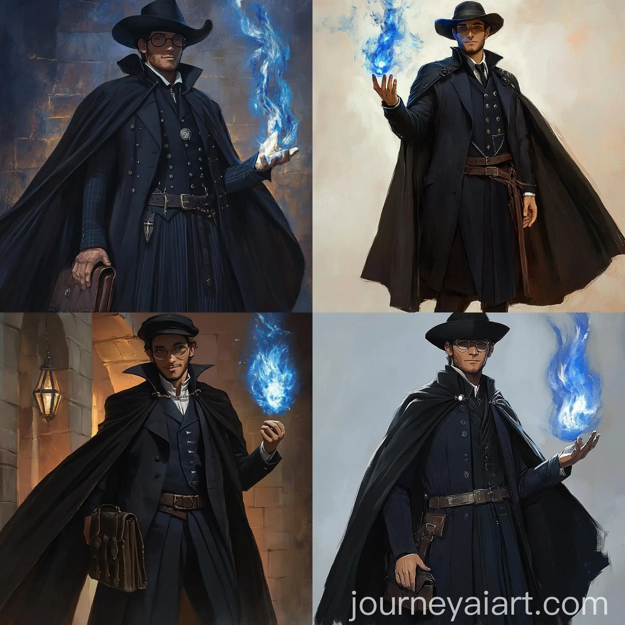 Wizard-Casting-Fire-Magic-in-Painted-Style-DD-Character-Art