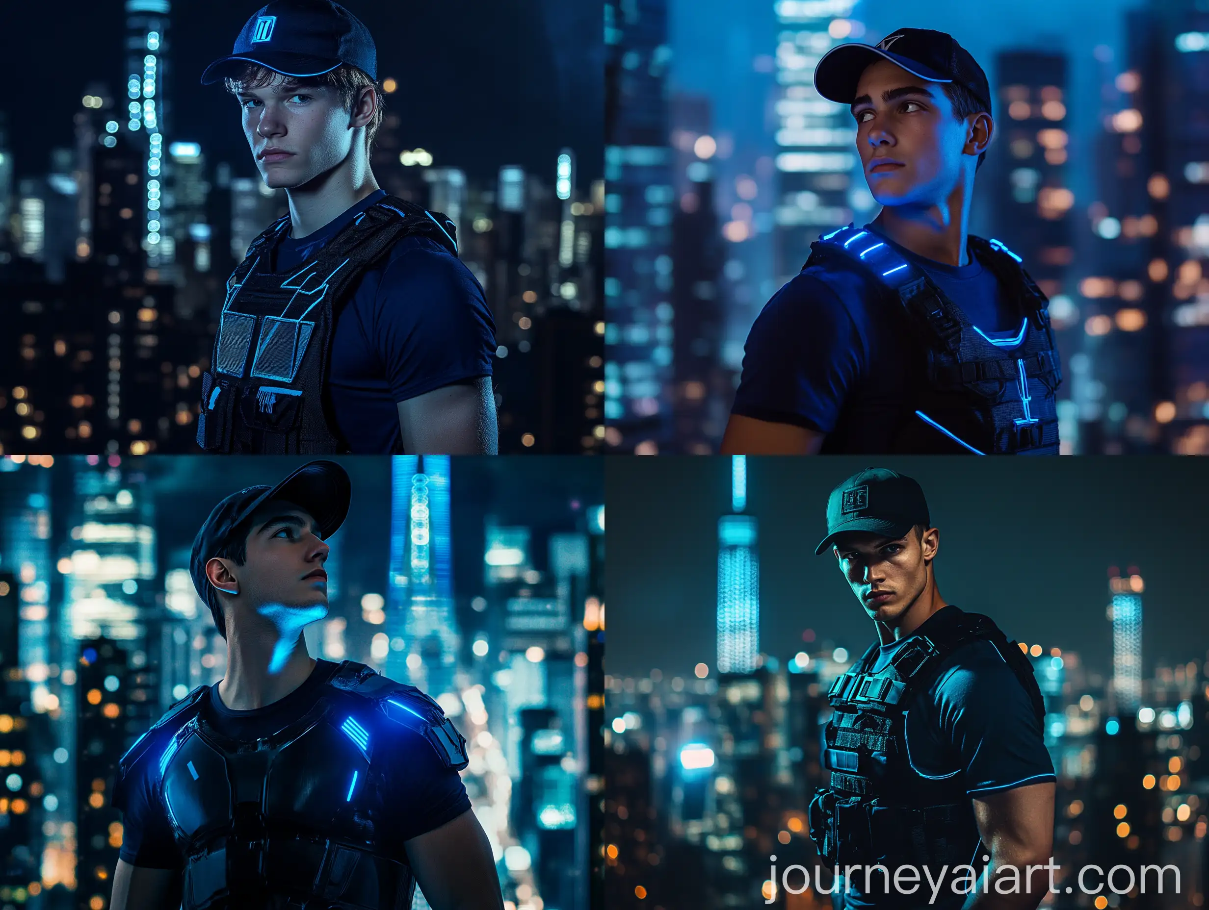 Young-Man-in-Urban-Night-Modern-Photography-of-Manhattan-Skyline