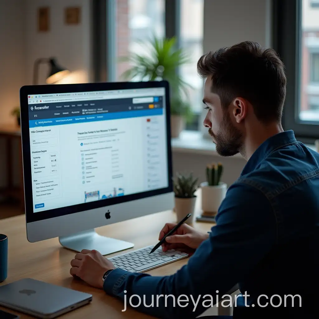 Person-Sitting-in-Front-of-Computer-Filling-Out-a-Form