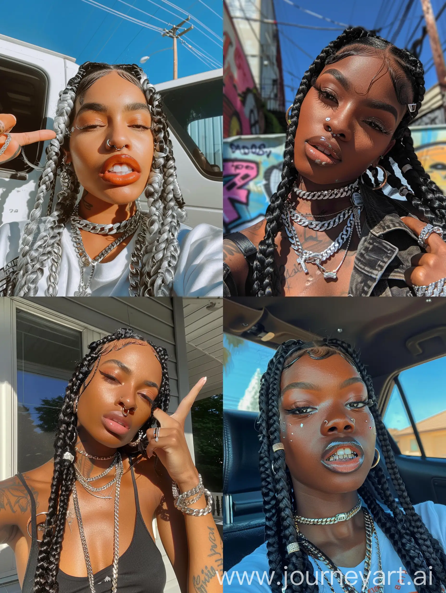 Braided-Hairstyles-for-Women-2024-Aesthetic-Instagram-Selfie-of-a-Black-Woman