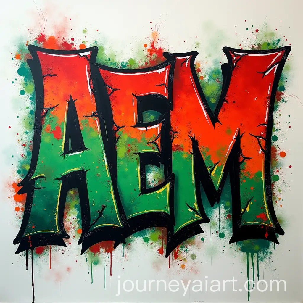 Vibrant-Graffiti-Artwork-Featuring-Green-and-Red-Colors