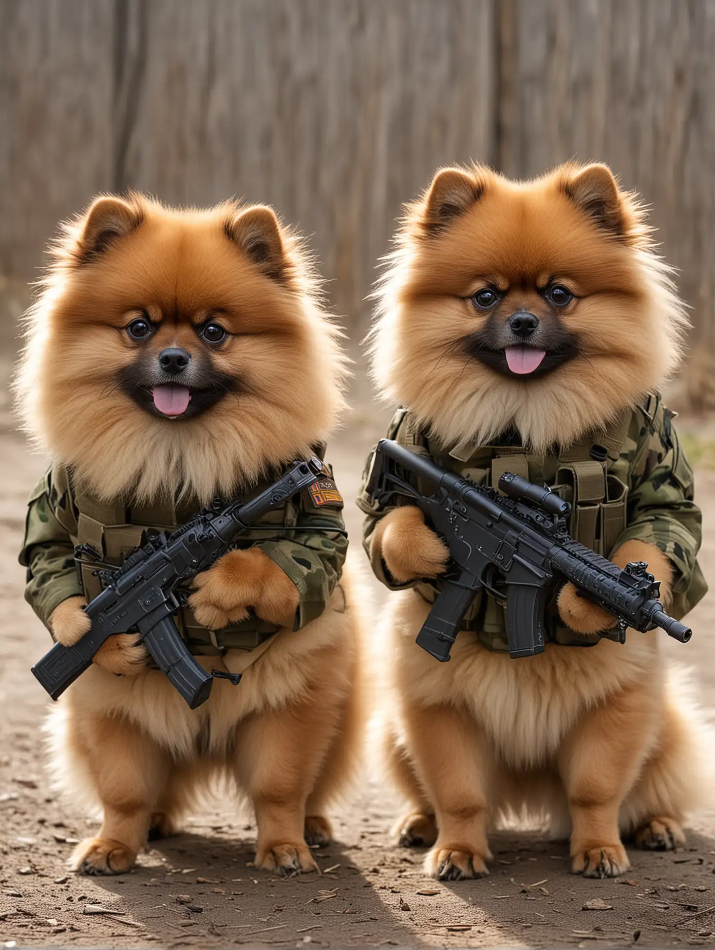 Paramilitary-Pomeranians-in-Tactical-Gear