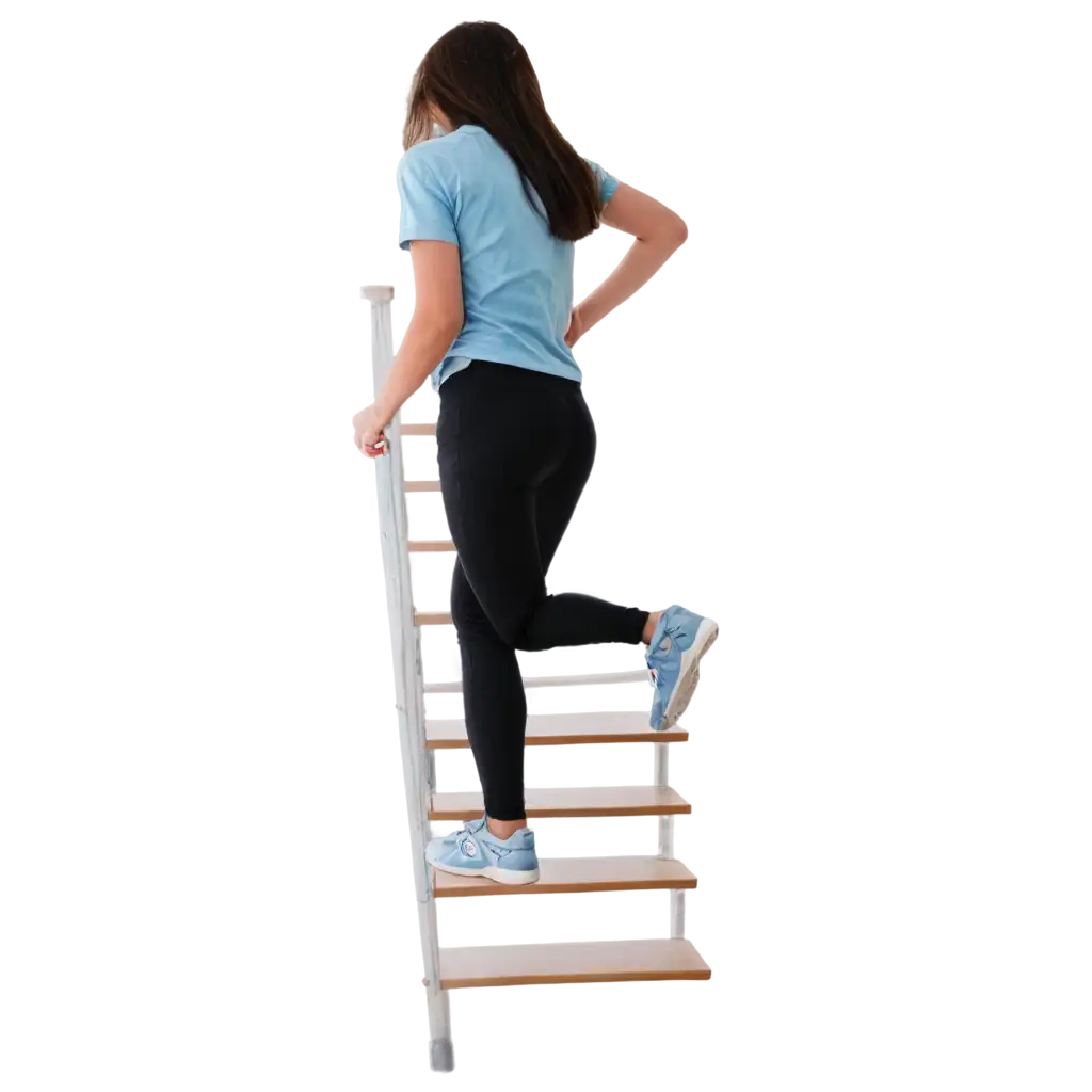 Girl-Climbing-Stair-A-Dynamic-PNG-Image-for-Inspirational-Content