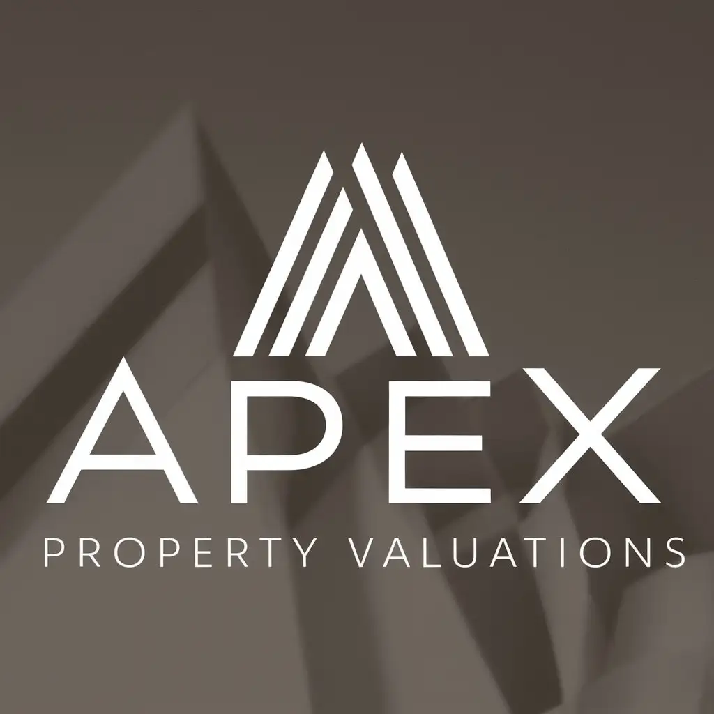 LOGO Design for Apex Property Valuations Modern Vector Style with Clear Background