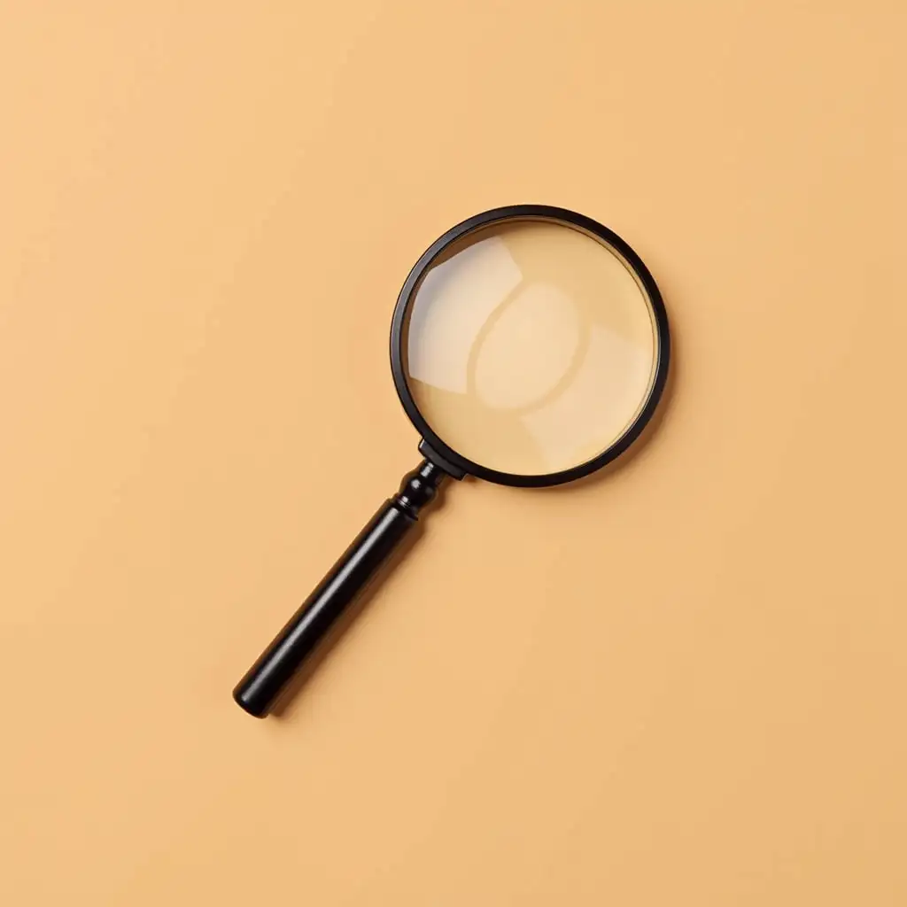 Closeup-of-a-Magnifying-Glass-on-a-Solid-Background