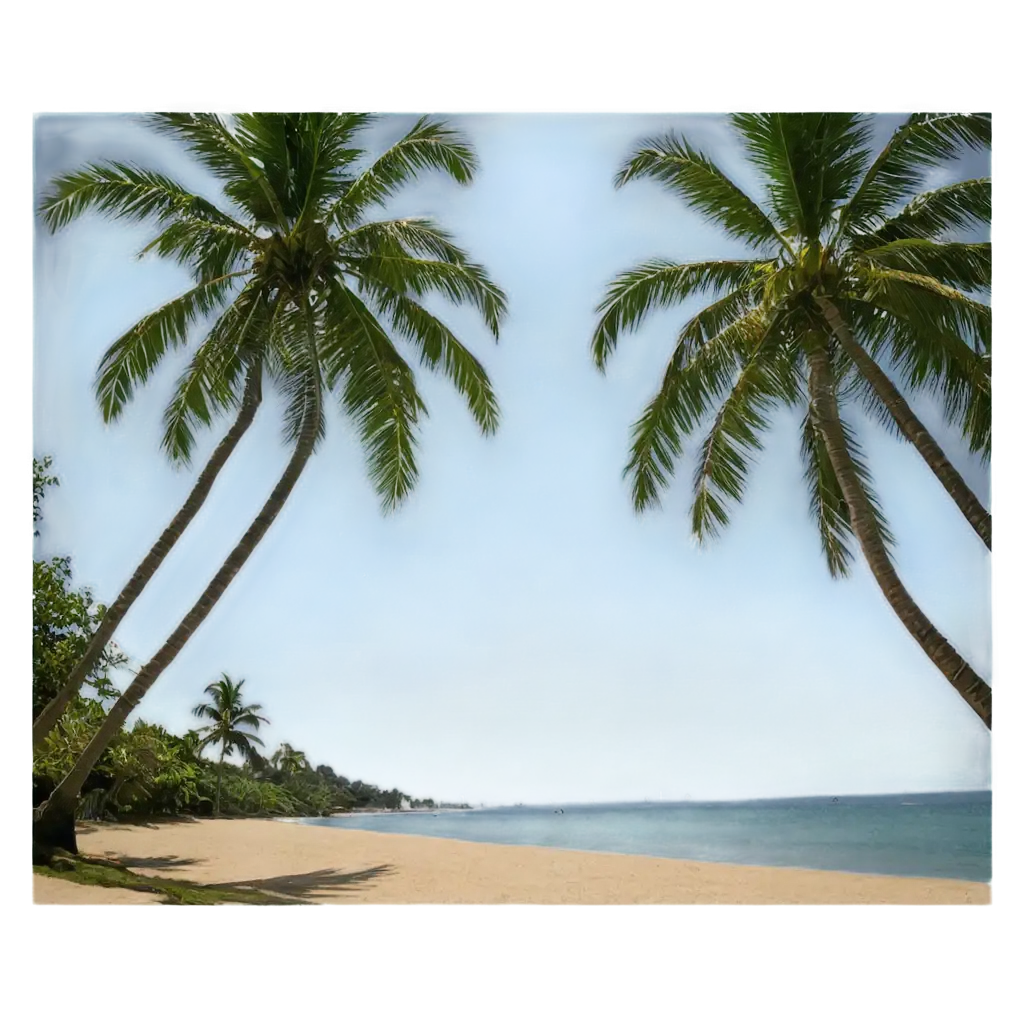 Sunny-Beach-with-Coconut-Trees-PNG-Image-Serene-Tropical-Landscape