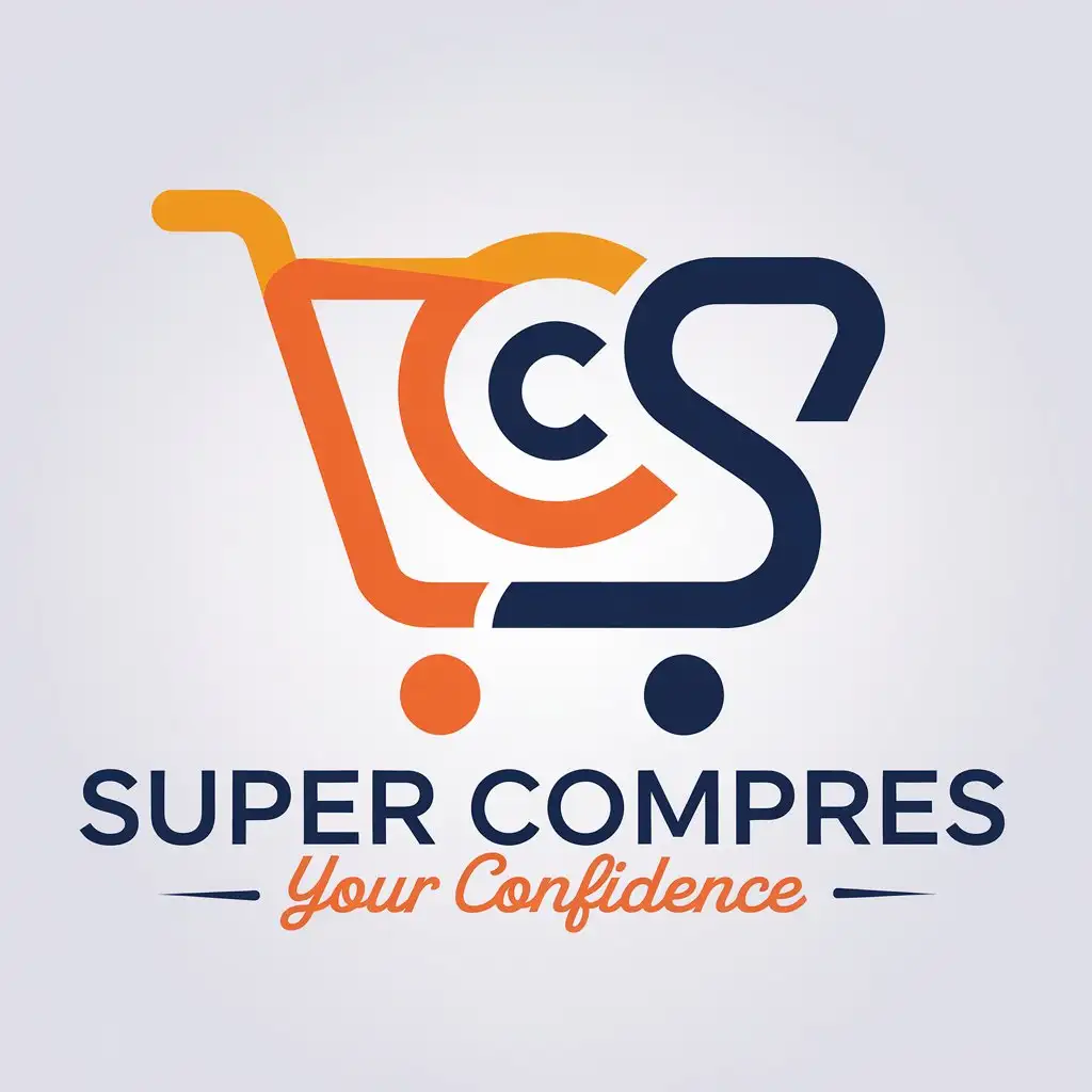 LOGO Design for Super Compres Minimalist Shopping Cart with Stylized C and S Symbol