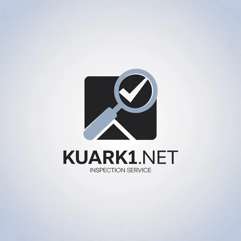 LOGO Design for kuark1net Minimalistic Inspection Service in Technology Industry with Gradient Background