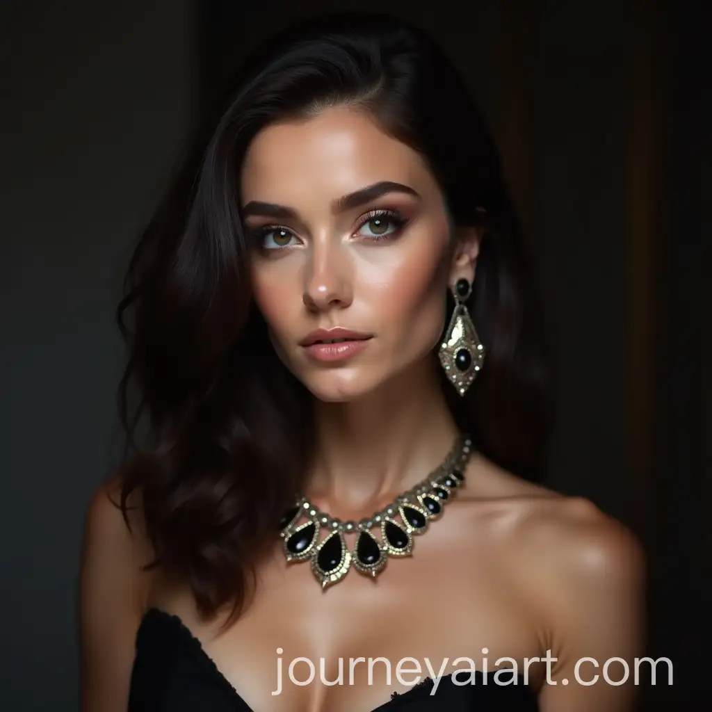 Confident-Woman-with-Onyx-Jewelry-and-Dark-Features