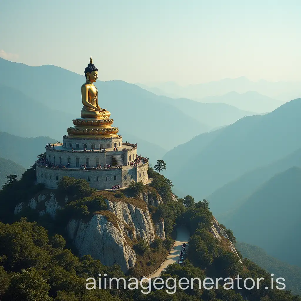 visit Buddha after crossing the mountain