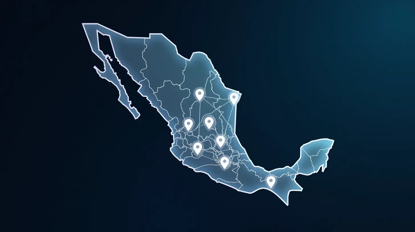 Interactive Mexico Security Map with Connected Icons