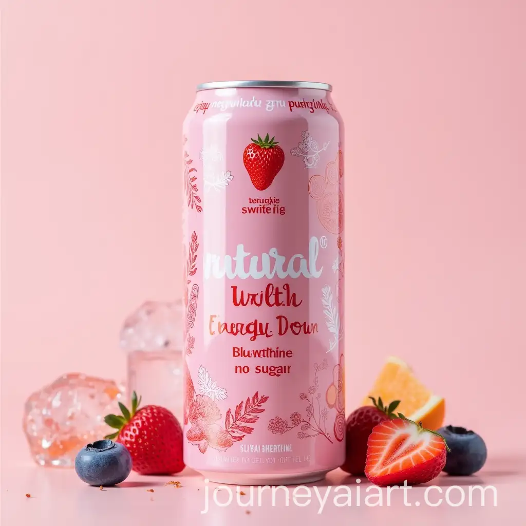 Natural-Energy-Drink-in-Soft-Pink-Can-with-Strawberry-Blueberry-and-Orange-Ice