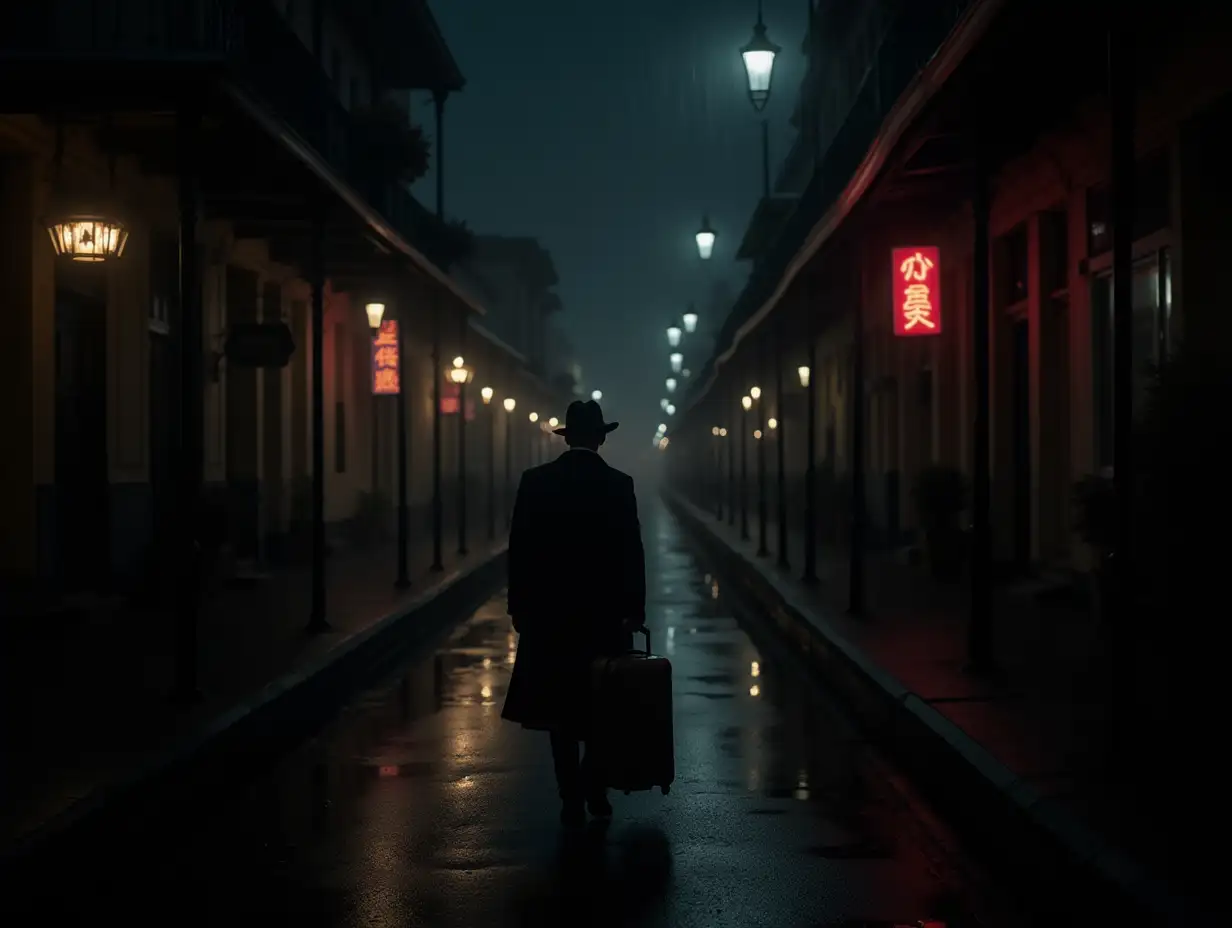 Mysterious-Man-Arrives-in-Rainy-New-Orleans-at-Night