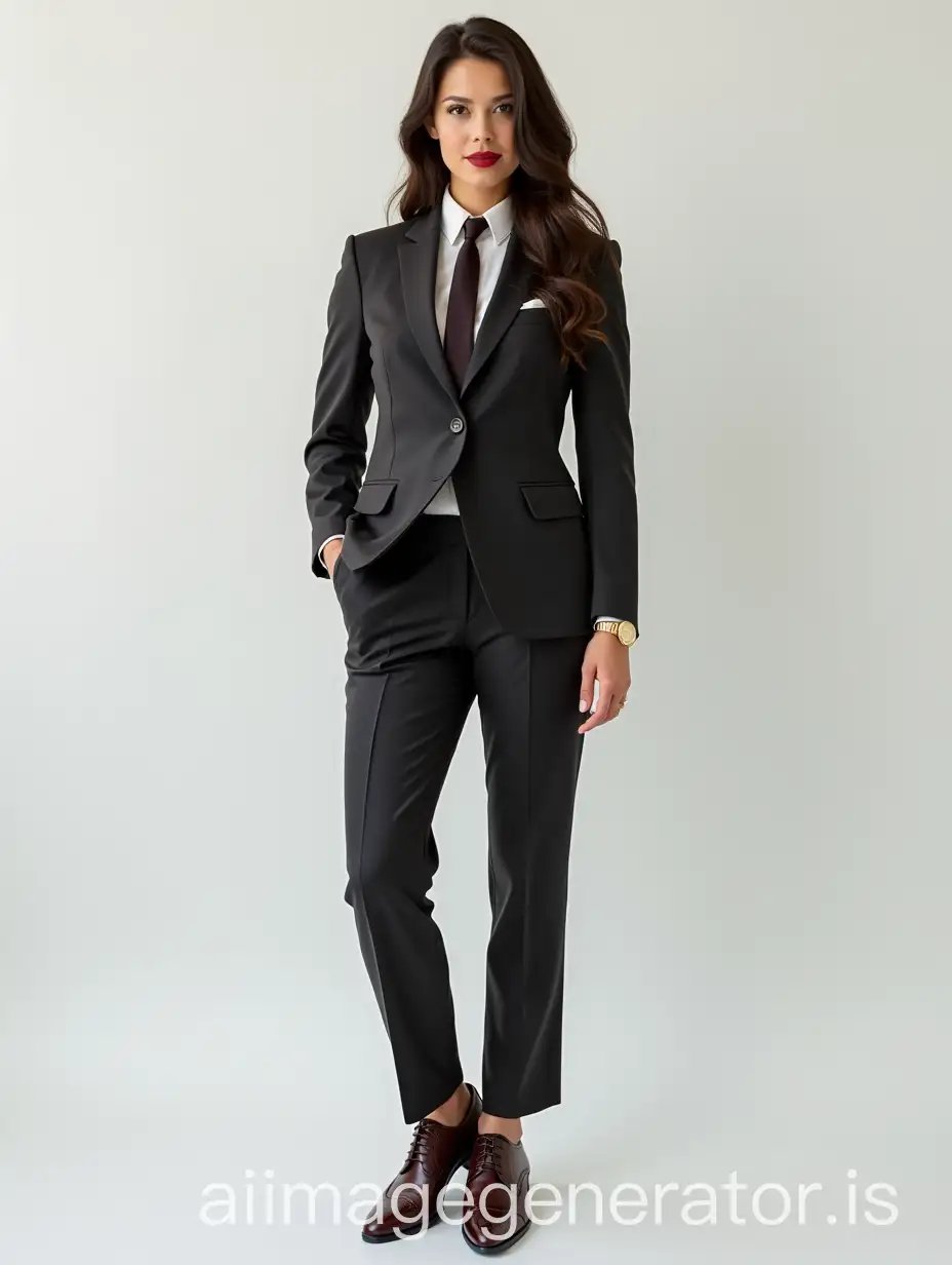 Elegant-Scottish-Woman-in-Mens-Business-Suit-and-Accessories