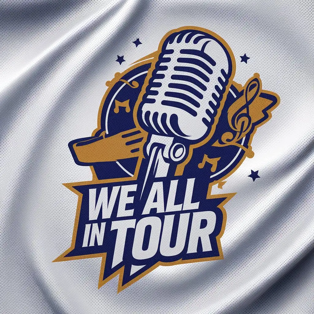 Dynamic Sports Logo Design for We All In Tour Music Event