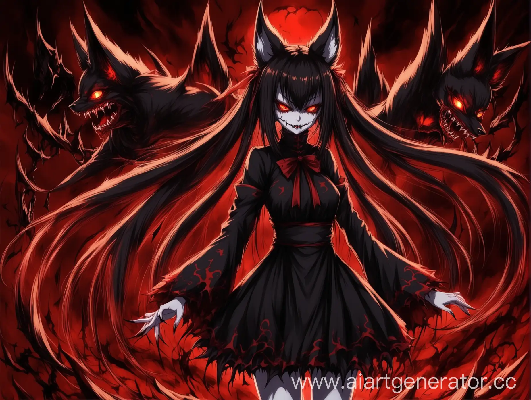 Evil-Demon-Fox-Anime-Girl-with-Enigmatic-Aura