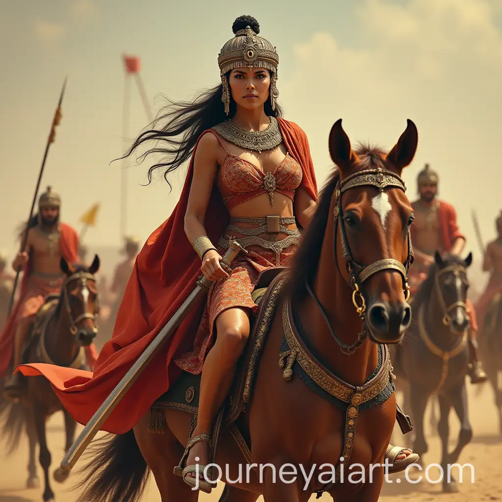 AI-Image-Prompt-ExpansionBeautiful-Female-Warriors-Riding-Adorned-Chariots-in-Ancient-Times