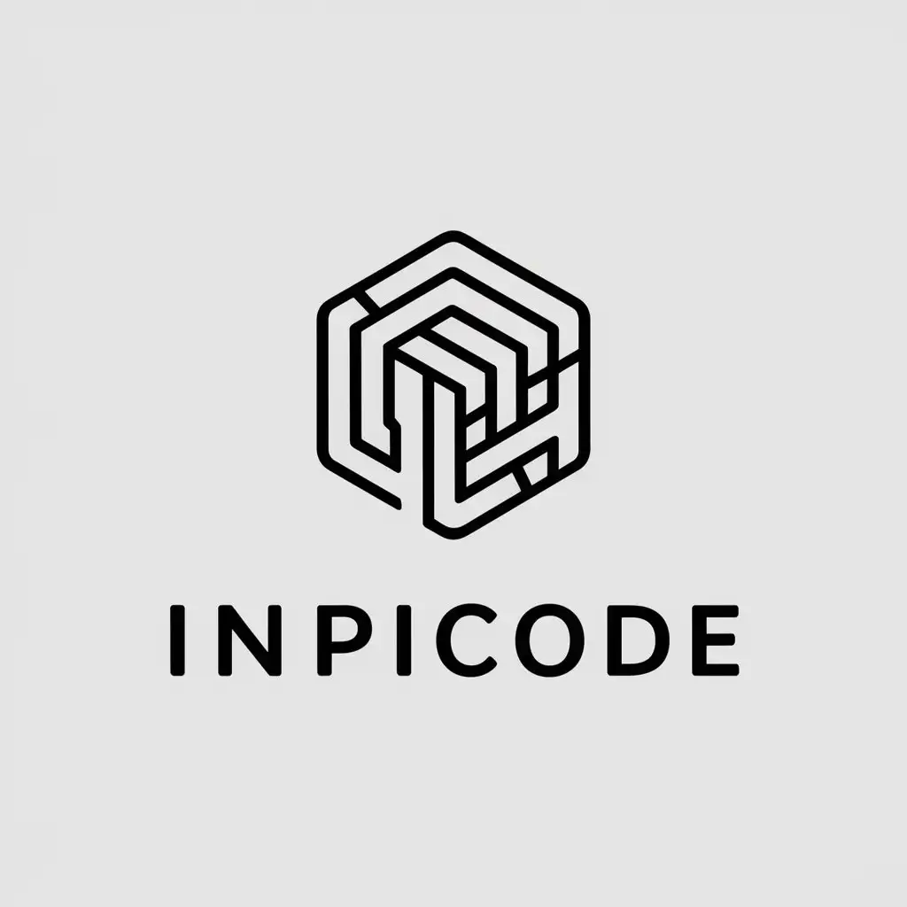 LOGO Design for Inpicode Educational Theme with Iconic Symbols and Clear Background