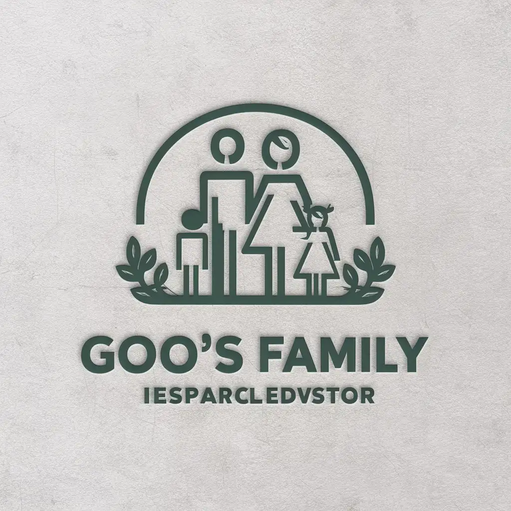 LOGO-Design-for-Goos-Family-Vector-Family-of-Four-in-Home-Family-Industry